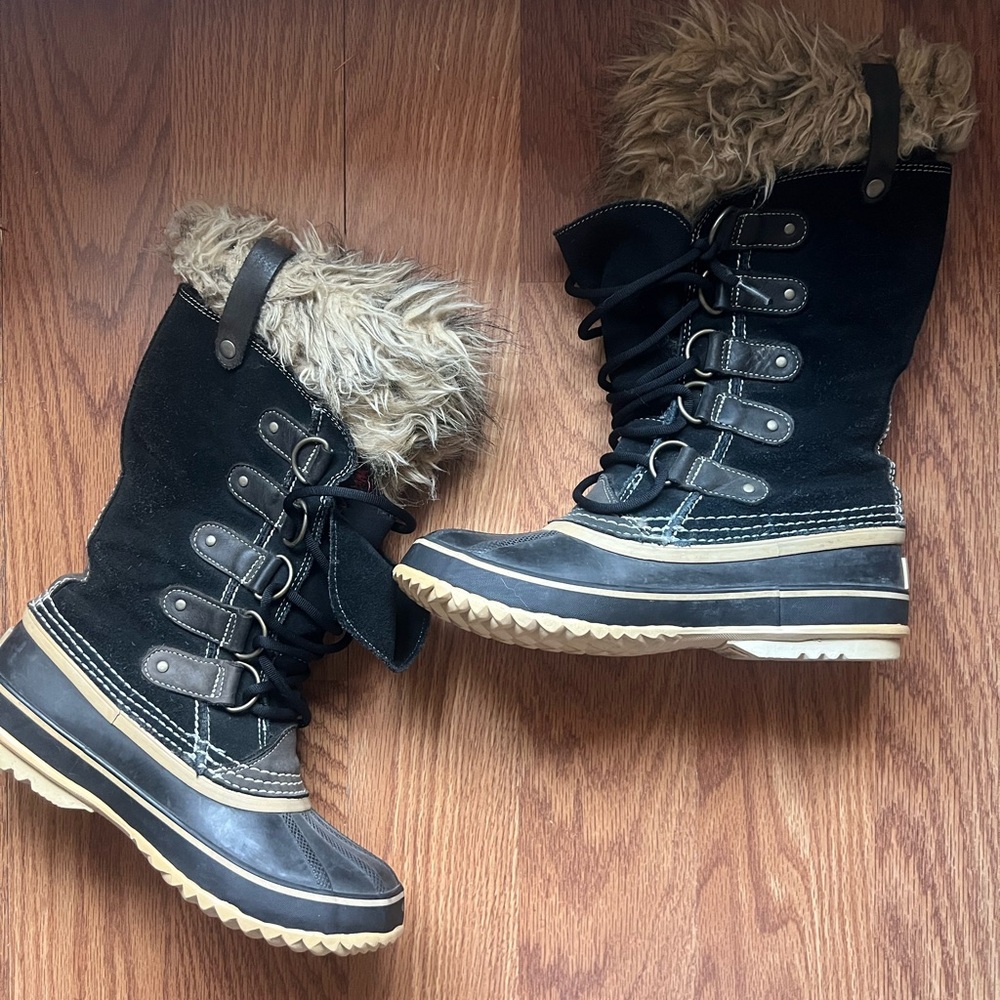 Sorel Womens Joan of Arctic Leather Insulated Waterproof Winter Duck Boots sz 7
